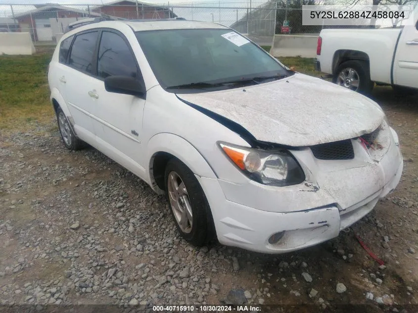 2004 Pontiac Vibe VIN: 5Y2SL62884Z458084 Lot: 40715910