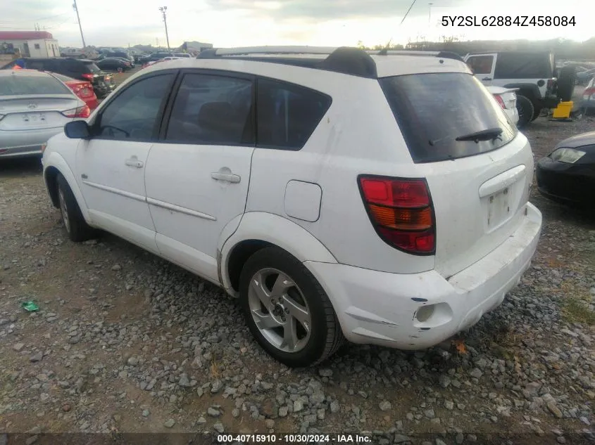 2004 Pontiac Vibe VIN: 5Y2SL62884Z458084 Lot: 40715910