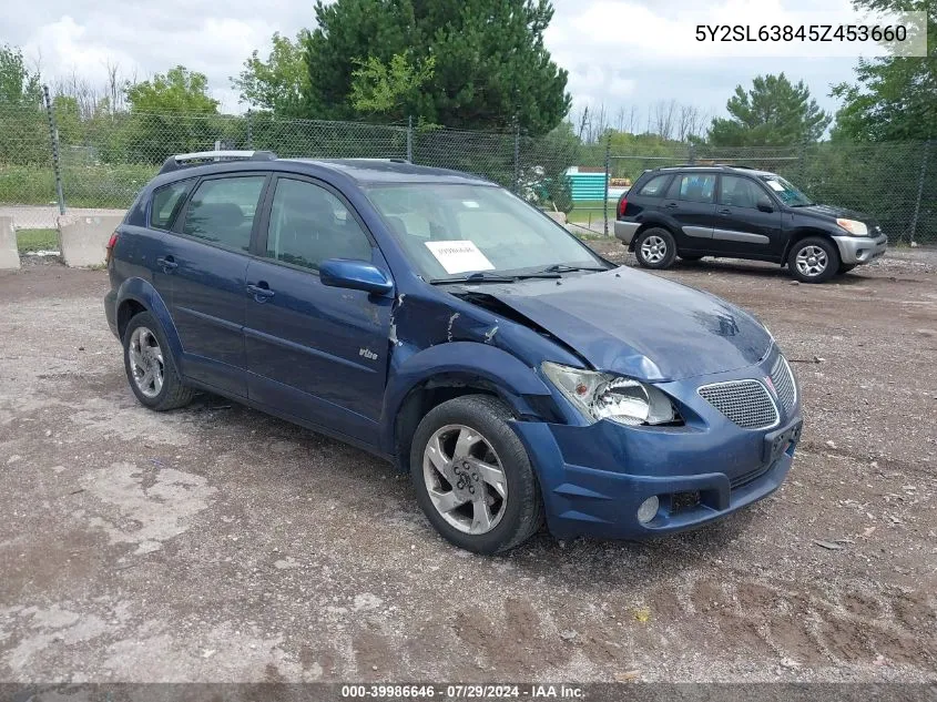 2005 Pontiac Vibe VIN: 5Y2SL63845Z453660 Lot: 39986646