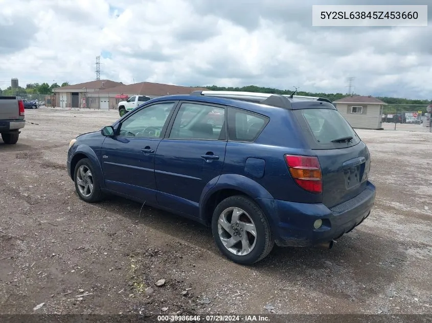 2005 Pontiac Vibe VIN: 5Y2SL63845Z453660 Lot: 39986646