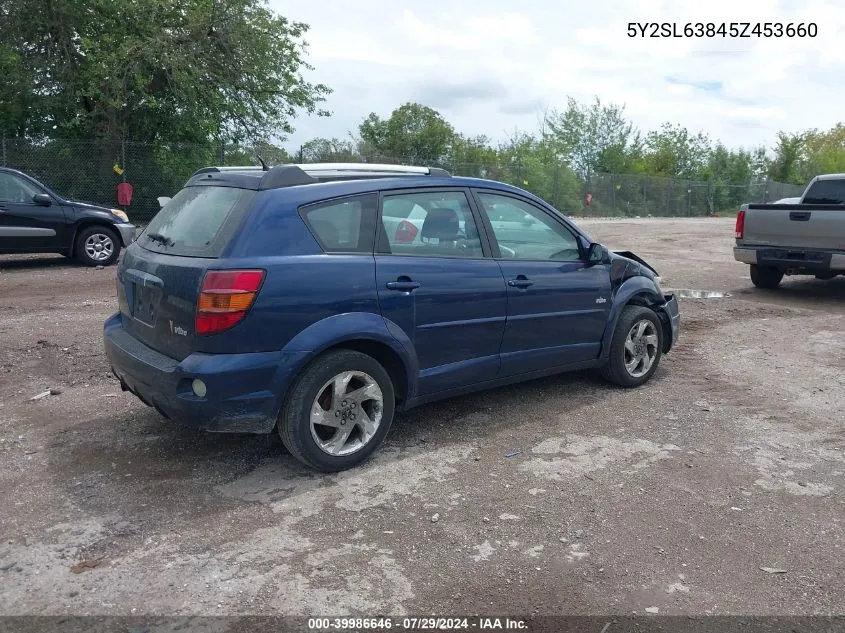 2005 Pontiac Vibe VIN: 5Y2SL63845Z453660 Lot: 39986646