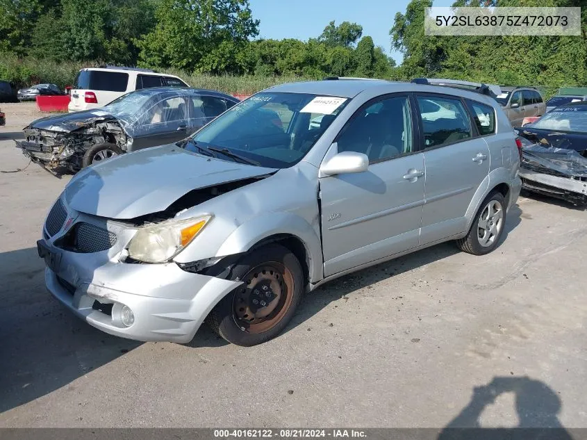 2005 Pontiac Vibe VIN: 5Y2SL63875Z472073 Lot: 40162122