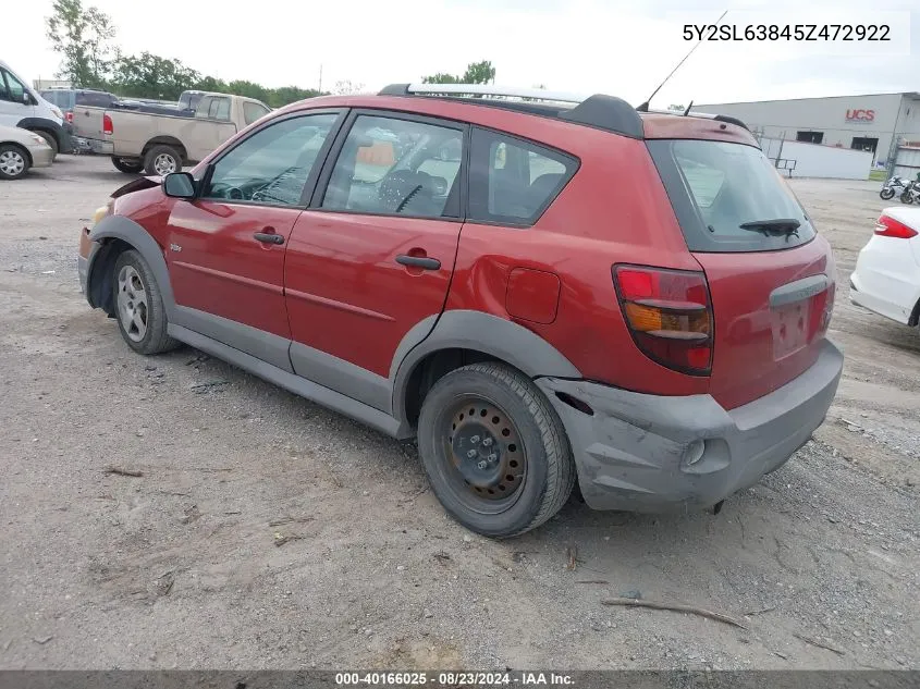 5Y2SL63845Z472922 2005 Pontiac Vibe