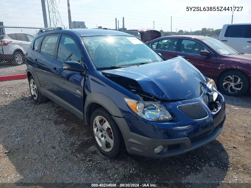 2005 Pontiac Vibe VIN: 5Y2SL63855Z441727 Lot: 40234508