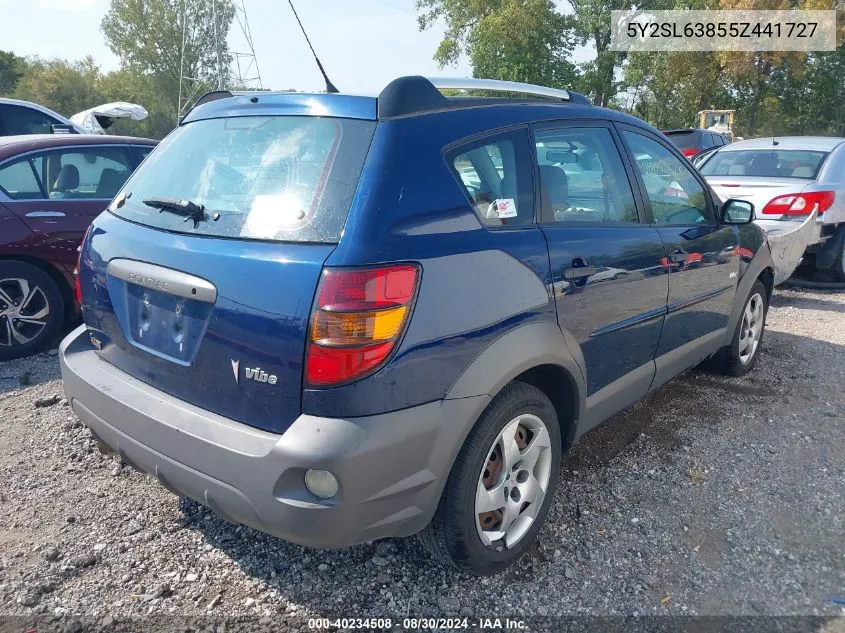 2005 Pontiac Vibe VIN: 5Y2SL63855Z441727 Lot: 40234508