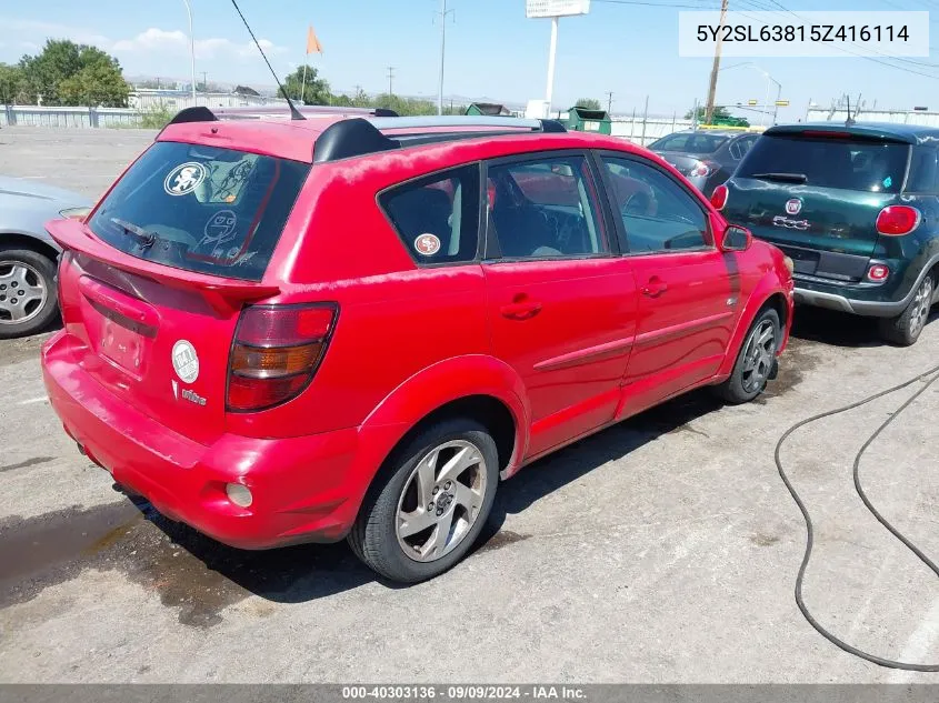 5Y2SL63815Z416114 2005 Pontiac Vibe