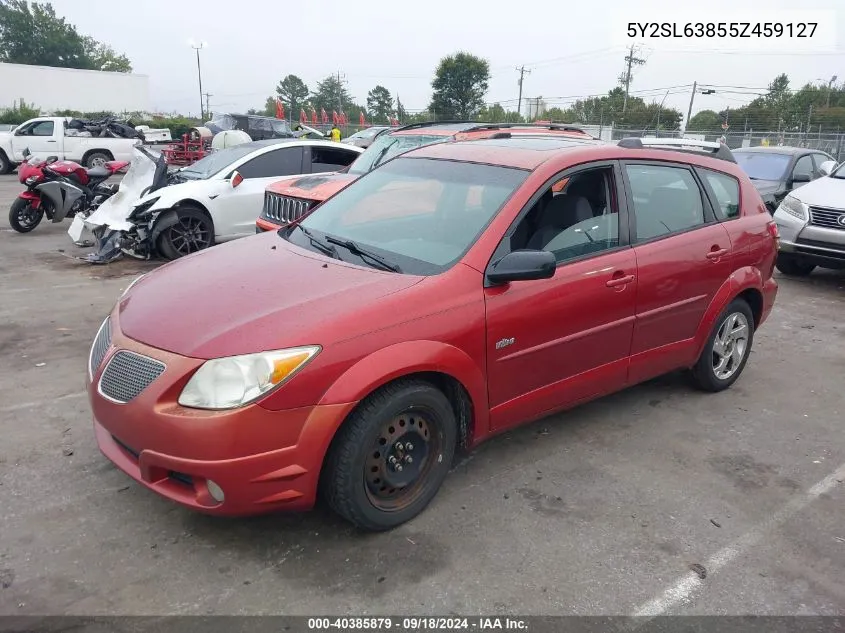 2005 Pontiac Vibe VIN: 5Y2SL63855Z459127 Lot: 40385879