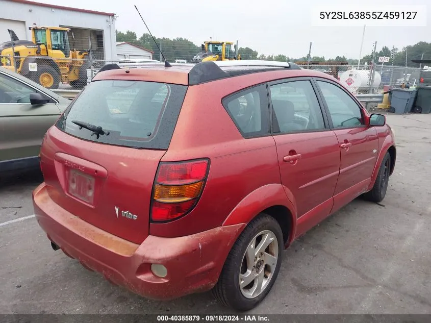 2005 Pontiac Vibe VIN: 5Y2SL63855Z459127 Lot: 40385879