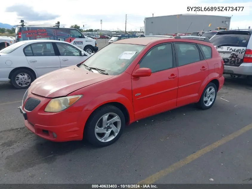 2005 Pontiac Vibe VIN: 5Y2SL66895Z473477 Lot: 40633403