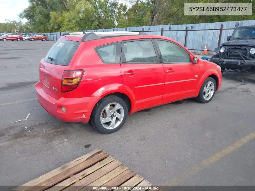 2005 Pontiac Vibe VIN: 5Y2SL66895Z473477 Lot: 40633403