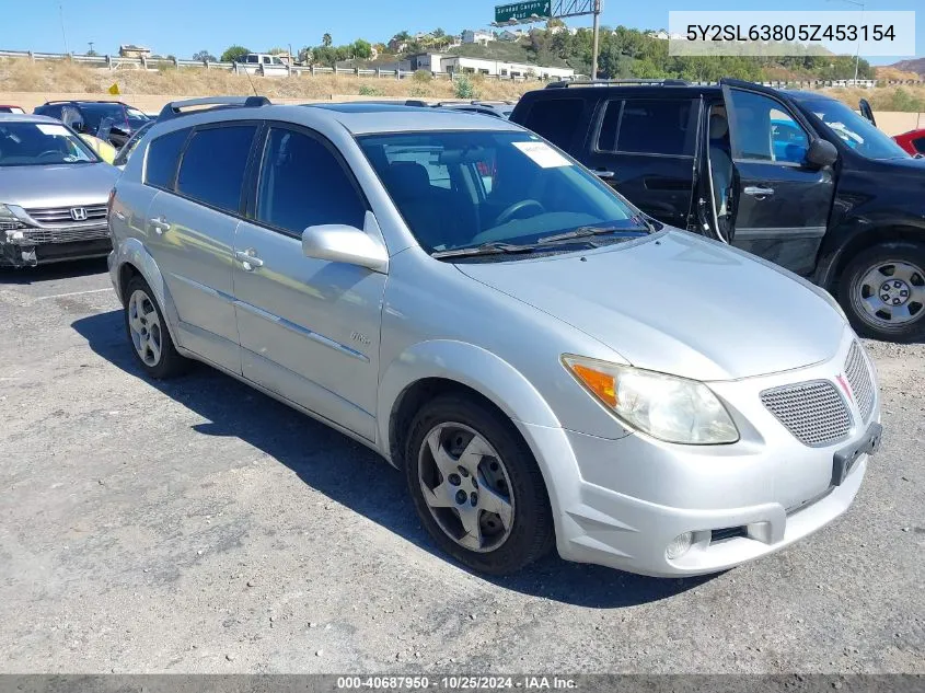 2005 Pontiac Vibe VIN: 5Y2SL63805Z453154 Lot: 40687950