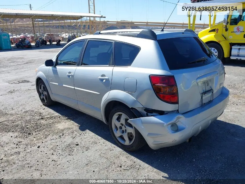 2005 Pontiac Vibe VIN: 5Y2SL63805Z453154 Lot: 40687950