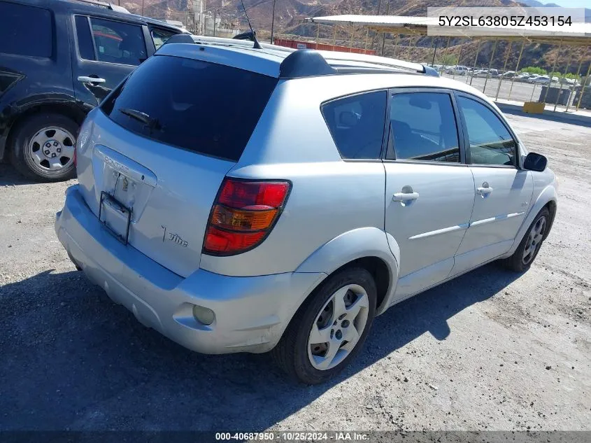 2005 Pontiac Vibe VIN: 5Y2SL63805Z453154 Lot: 40687950