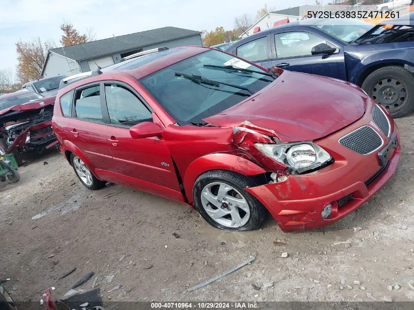 2005 Pontiac Vibe VIN: 5Y2SL63835Z471261 Lot: 40710964