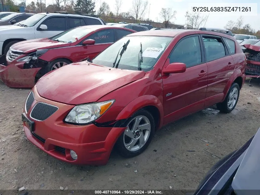 2005 Pontiac Vibe VIN: 5Y2SL63835Z471261 Lot: 40710964