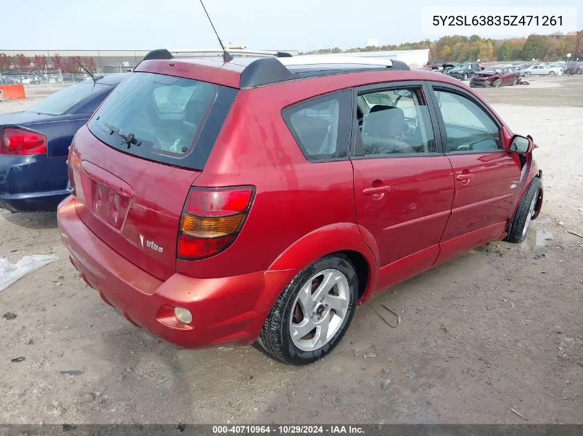 2005 Pontiac Vibe VIN: 5Y2SL63835Z471261 Lot: 40710964