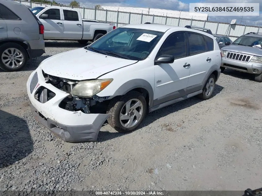 2005 Pontiac Vibe VIN: 5Y2SL63845Z469535 Lot: 40742335