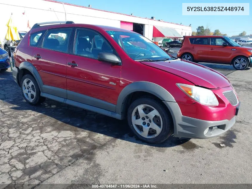 2005 Pontiac Vibe VIN: 5Y2SL63825Z448974 Lot: 40784847