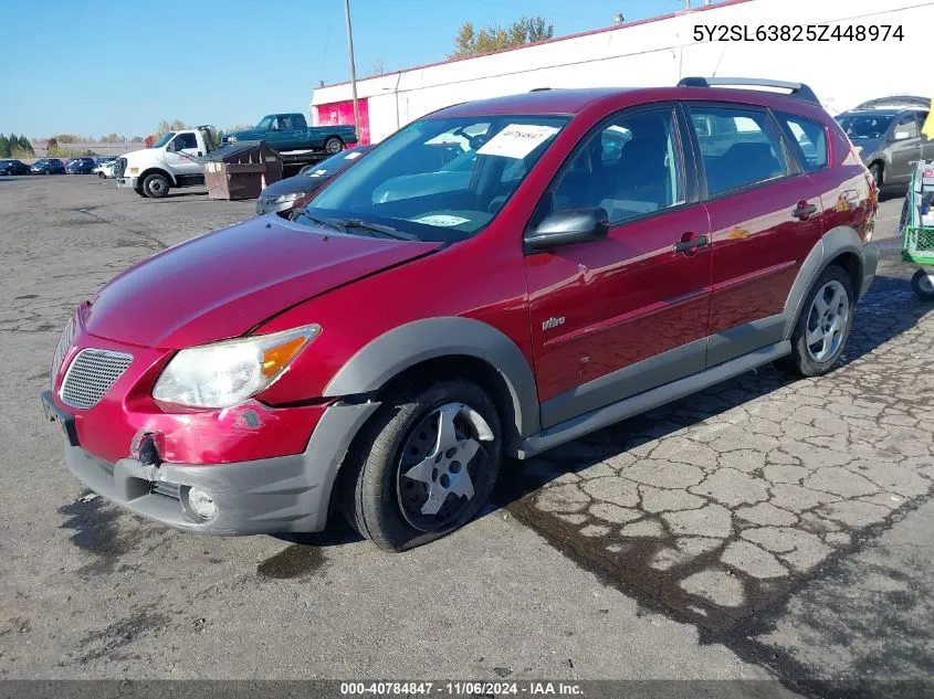 2005 Pontiac Vibe VIN: 5Y2SL63825Z448974 Lot: 40784847