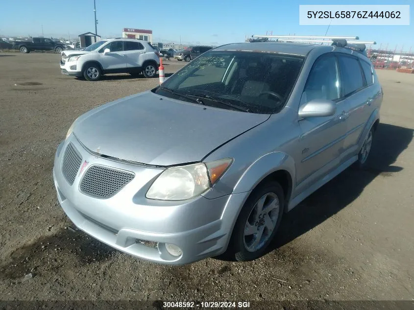 2006 Pontiac Vibe VIN: 5Y2SL65876Z444062 Lot: 30048592