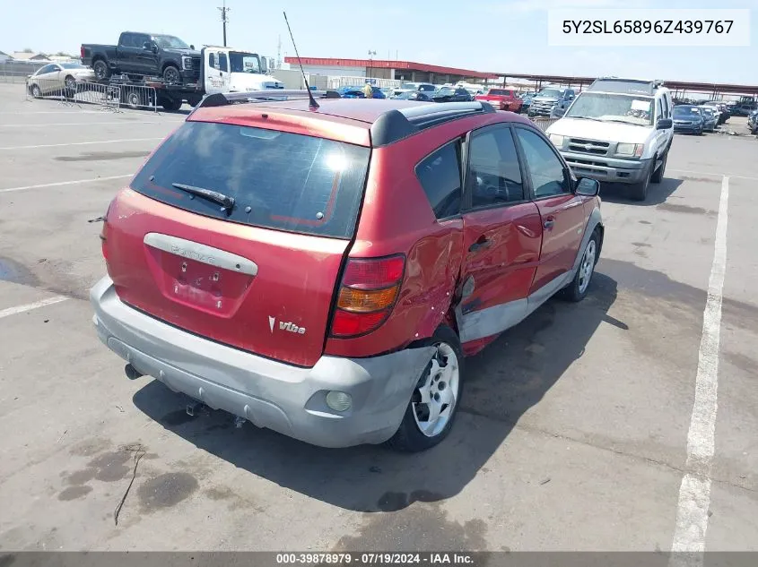 2006 Pontiac Vibe VIN: 5Y2SL65896Z439767 Lot: 39878979