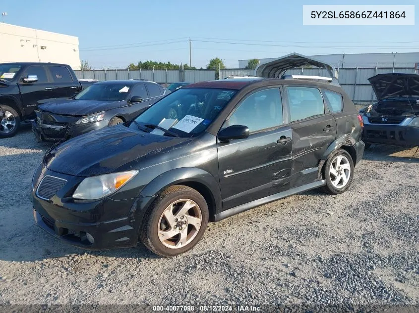 2006 Pontiac Vibe VIN: 5Y2SL65866Z441864 Lot: 40077098