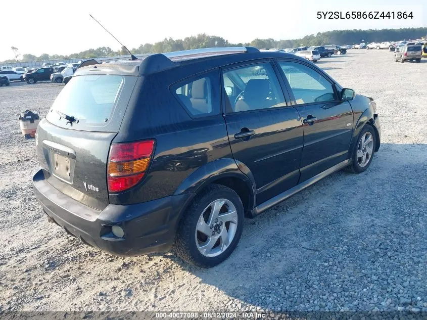 2006 Pontiac Vibe VIN: 5Y2SL65866Z441864 Lot: 40077098