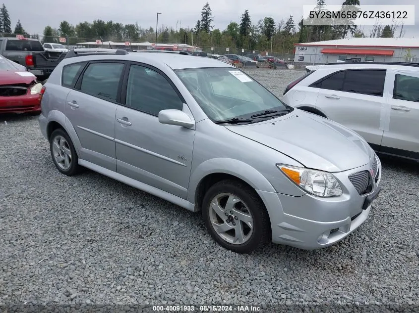 5Y2SM65876Z436122 2006 Pontiac Vibe