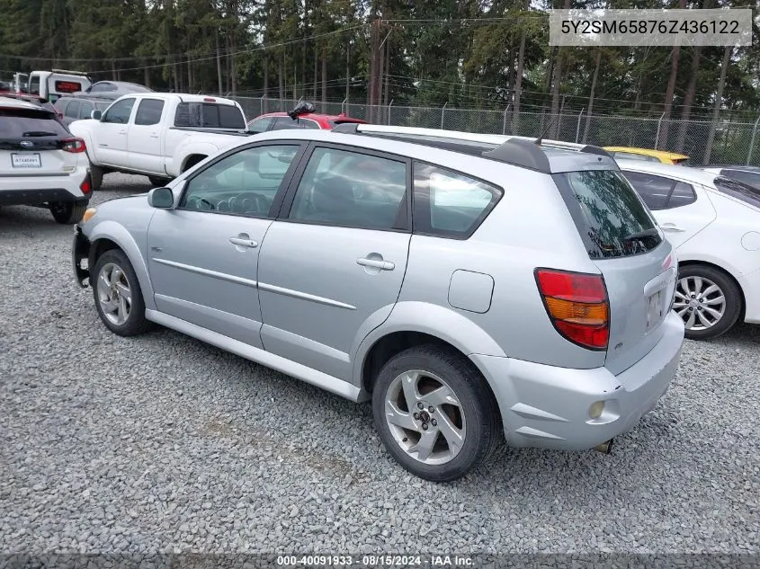 5Y2SM65876Z436122 2006 Pontiac Vibe