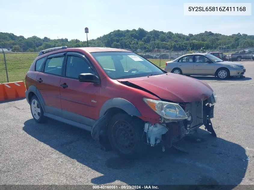 5Y2SL65816Z411168 2006 Pontiac Vibe