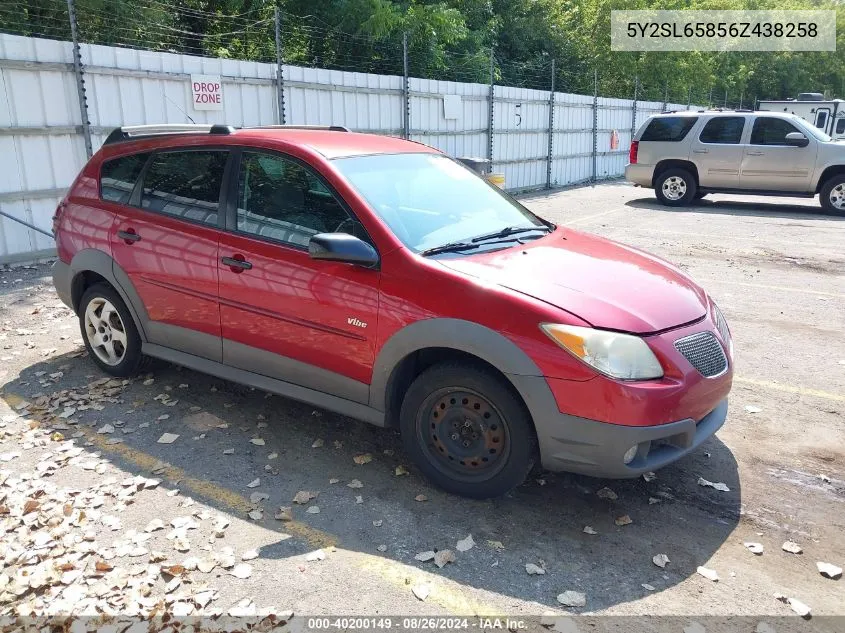 2006 Pontiac Vibe VIN: 5Y2SL65856Z438258 Lot: 40200149