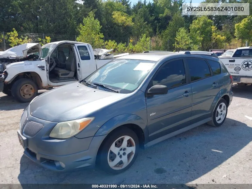 2006 Pontiac Vibe VIN: 5Y2SL65836Z401080 Lot: 40331990