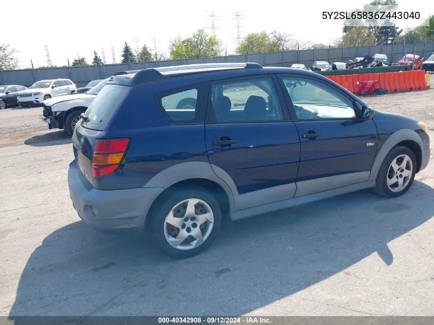 5Y2SL65836Z443040 2006 Pontiac Vibe