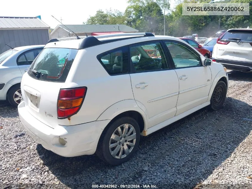 5Y2SL65886Z420062 2006 Pontiac Vibe