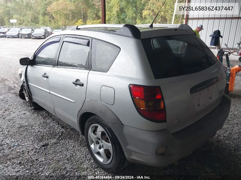 2006 Pontiac Vibe VIN: 5Y2SL65836Z437447 Lot: 40384404