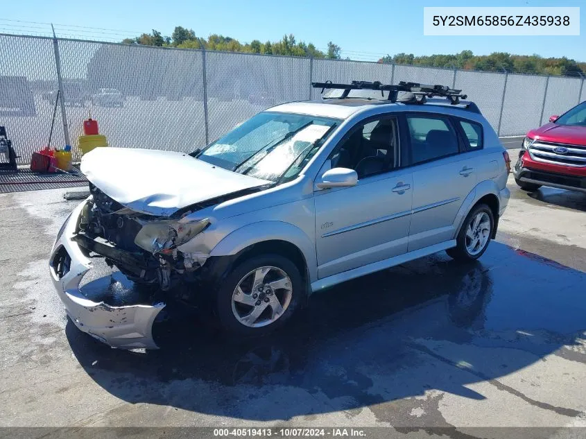 2006 Pontiac Vibe VIN: 5Y2SM65856Z435938 Lot: 40519413