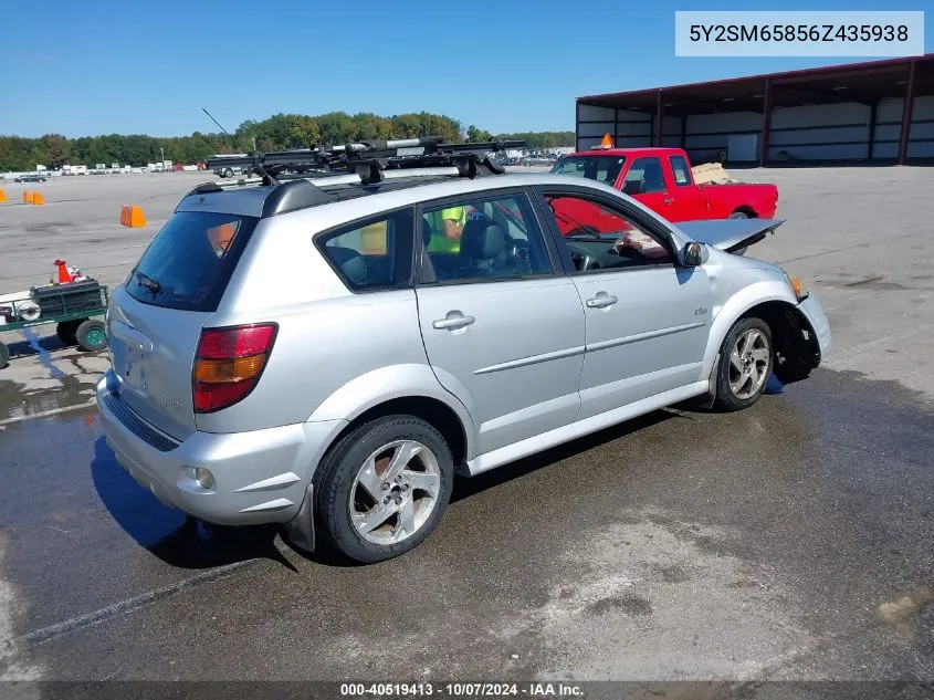 2006 Pontiac Vibe VIN: 5Y2SM65856Z435938 Lot: 40519413