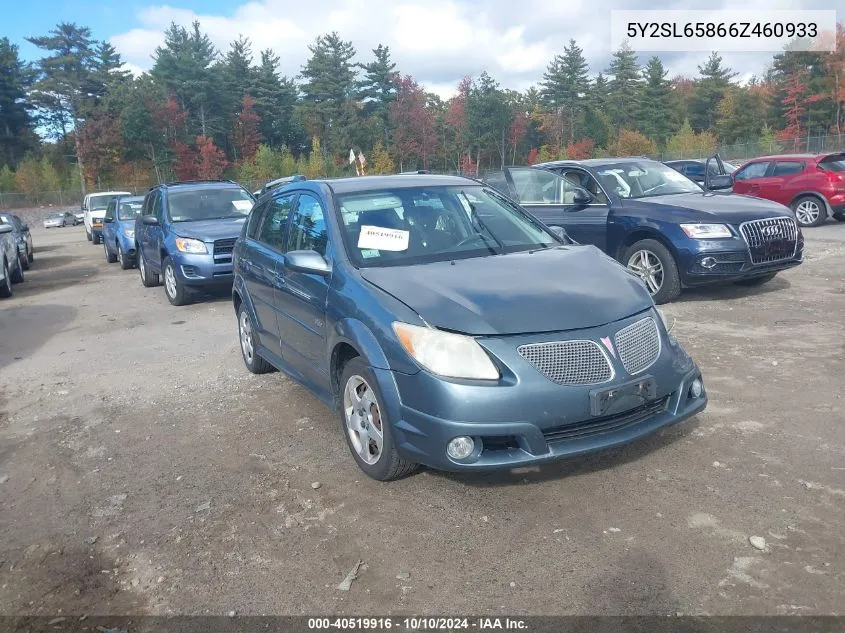 2006 Pontiac Vibe VIN: 5Y2SL65866Z460933 Lot: 40519916