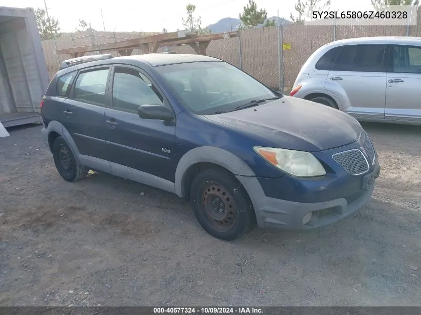 2006 Pontiac Vibe VIN: 5Y2SL65806Z460328 Lot: 40577324