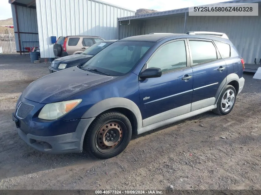 2006 Pontiac Vibe VIN: 5Y2SL65806Z460328 Lot: 40577324