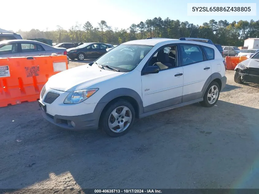 2006 Pontiac Vibe VIN: 5Y2SL65886Z438805 Lot: 40635713