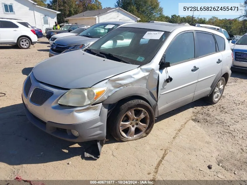 2006 Pontiac Vibe VIN: 5Y2SL65826Z455471 Lot: 40671877