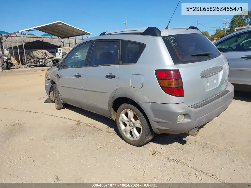 2006 Pontiac Vibe VIN: 5Y2SL65826Z455471 Lot: 40671877