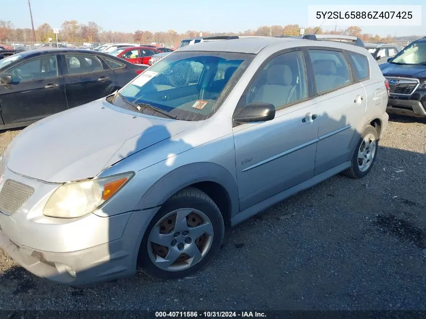 5Y2SL65886Z407425 2006 Pontiac Vibe