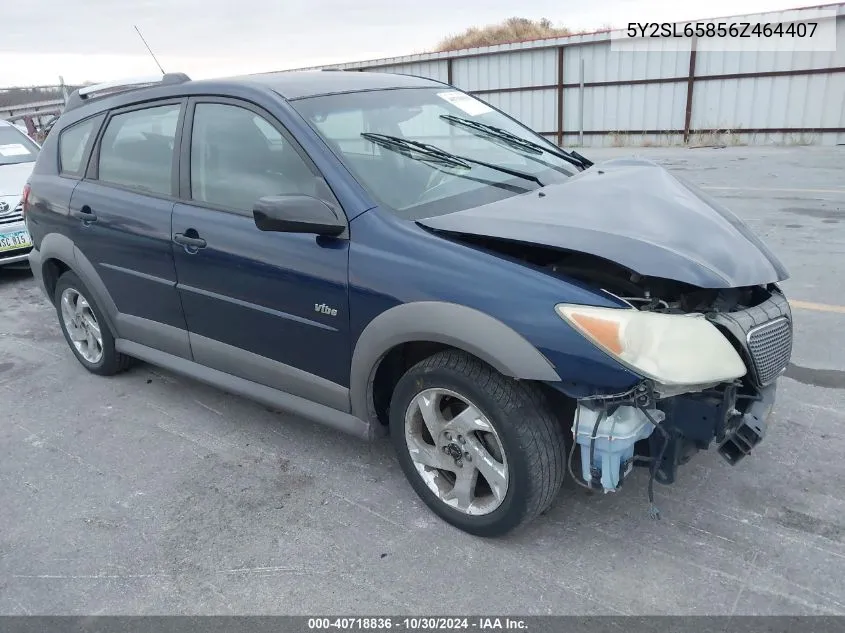 2006 Pontiac Vibe VIN: 5Y2SL65856Z464407 Lot: 40718836