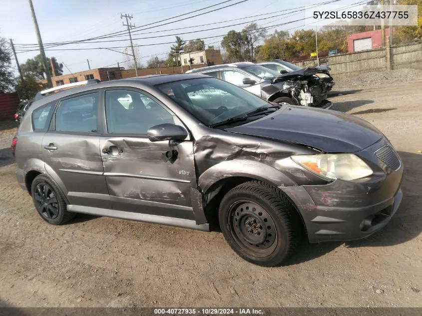 2006 Pontiac Vibe VIN: 5Y2SL65836Z437755 Lot: 40727935