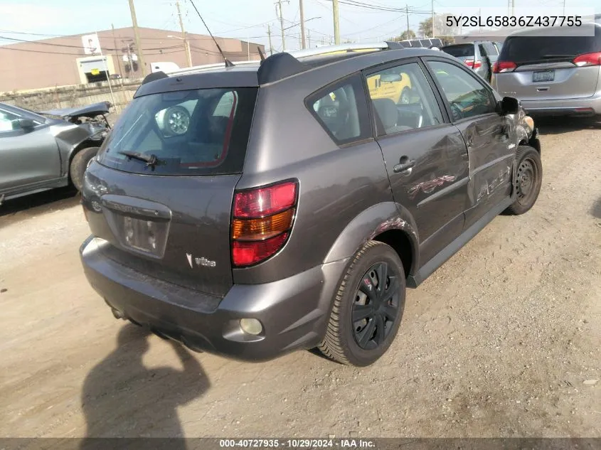 2006 Pontiac Vibe VIN: 5Y2SL65836Z437755 Lot: 40727935