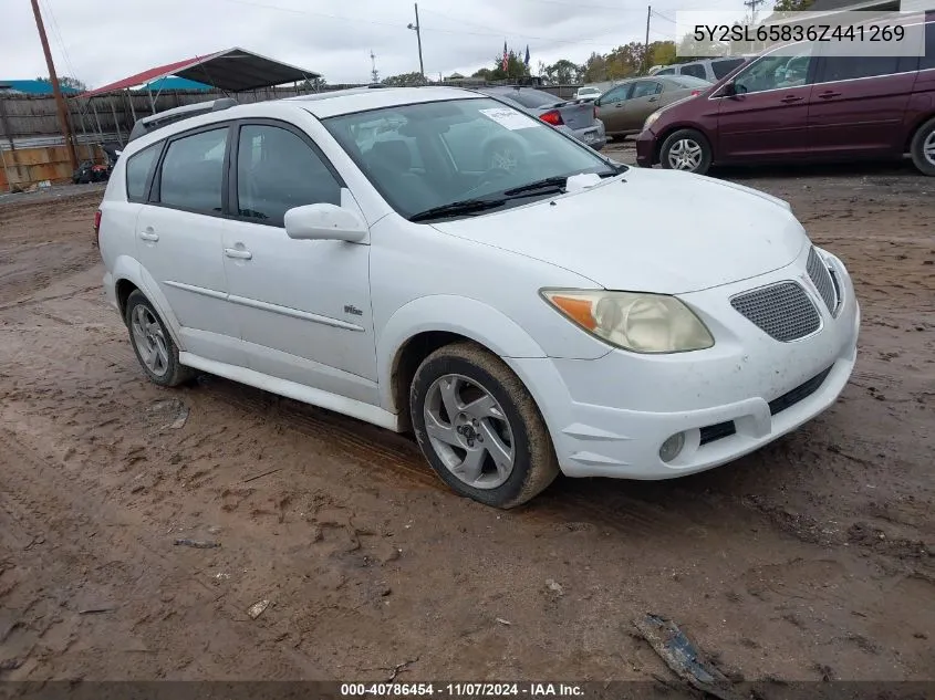 2006 Pontiac Vibe VIN: 5Y2SL65836Z441269 Lot: 40786454