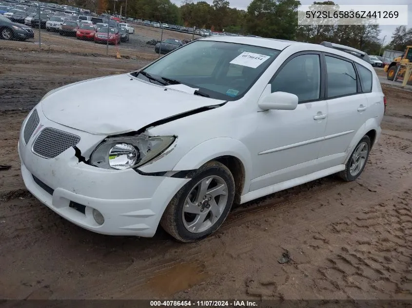 2006 Pontiac Vibe VIN: 5Y2SL65836Z441269 Lot: 40786454