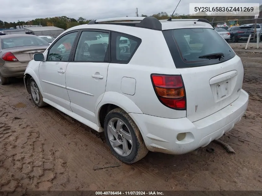 2006 Pontiac Vibe VIN: 5Y2SL65836Z441269 Lot: 40786454